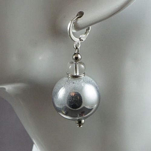 серьги pj murano sfere color silver от интернет магазина Прибалтийский трикотаж