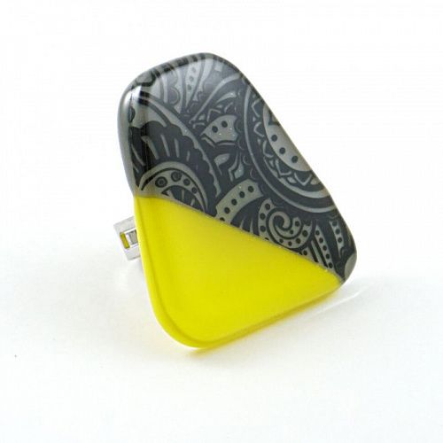 кольцо pj murano kruzhevo uzori yellow от интернет магазина Прибалтийский трикотаж