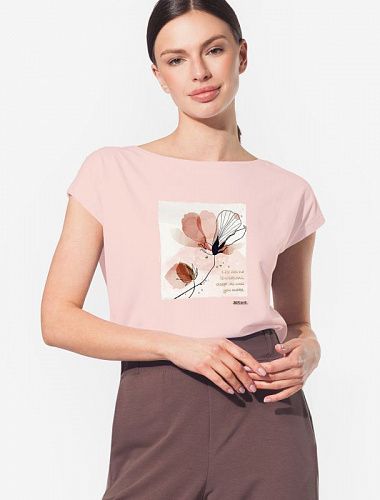 футболка vilatte пудра_aqua_flower от интернет магазина Прибалтийский трикотаж