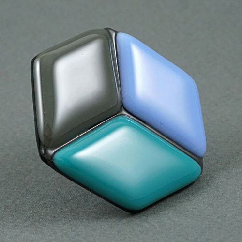кольцо pj murano geometria blue&grey от интернет магазина Прибалтийский трикотаж