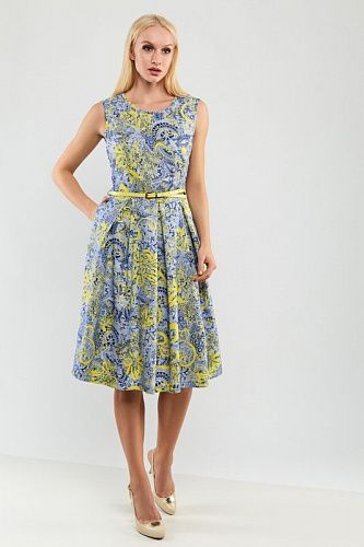 платье topdesign a9 029 blue от интернет магазина Прибалтийский трикотаж
