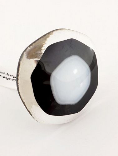 кольцо enzo benzo avangard blak & white от интернет магазина Прибалтийский трикотаж